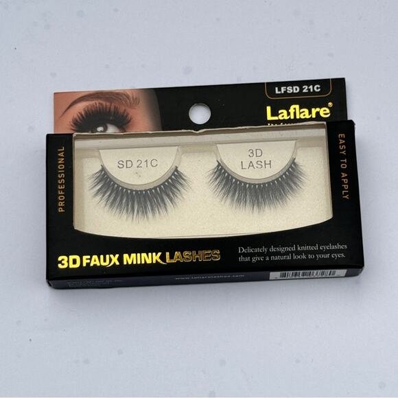 Laflare Women's 3D Faux Mink Beauty Makeup Strip Lashes Extensions LFSD 21C - Picture 6 of 7